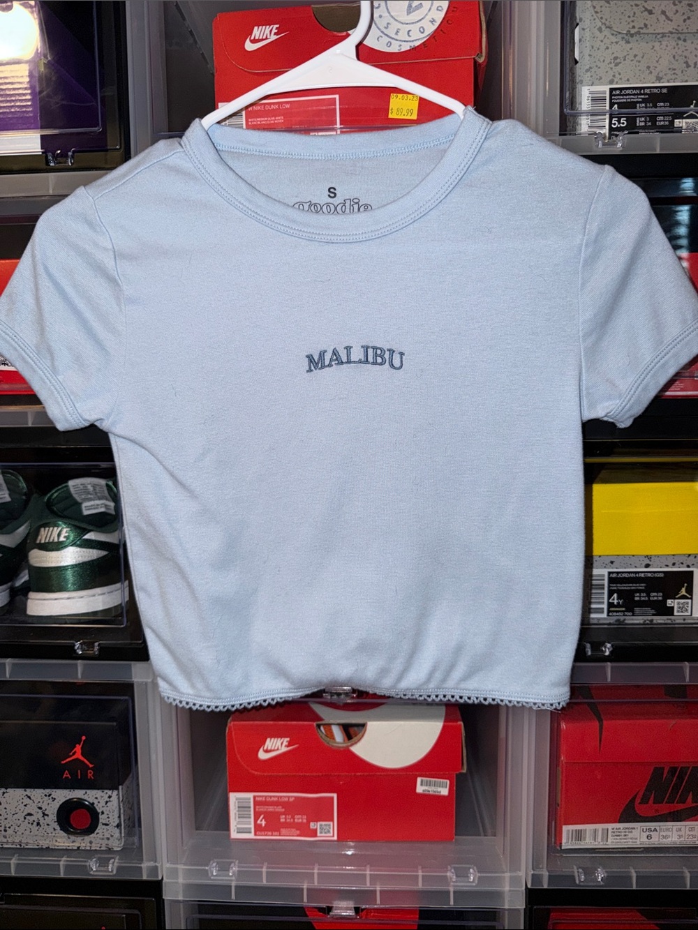 Malibu Light Blue Cropped Tee